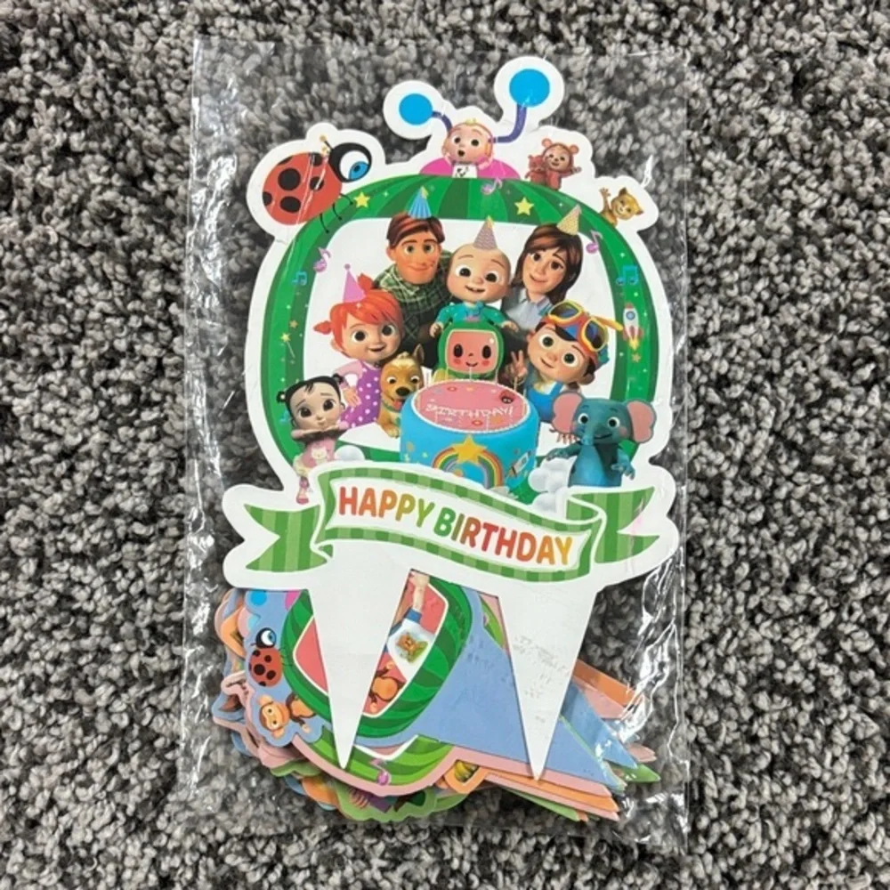Cocomelon Birthday Cake/cupcake Topper Set